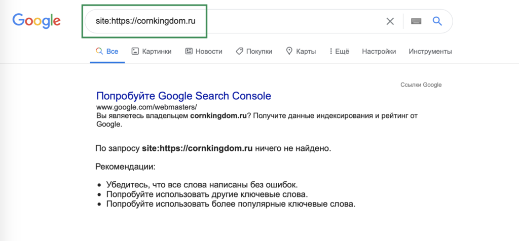 Почему моего сайта нет в Яндекс или Google 1