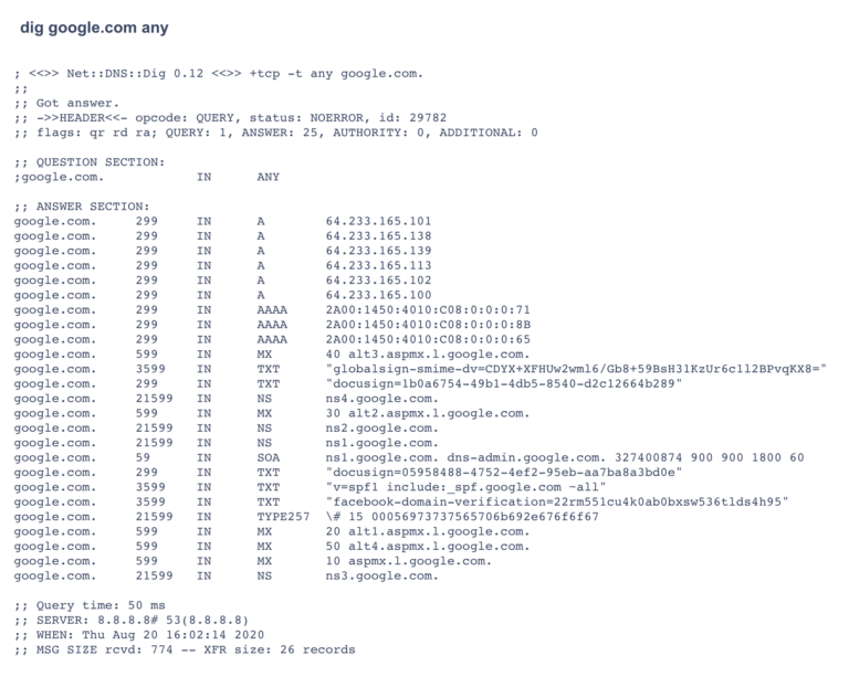 Как узнать обновились ли dns записи